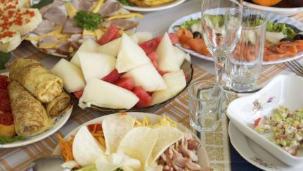 She came for the food