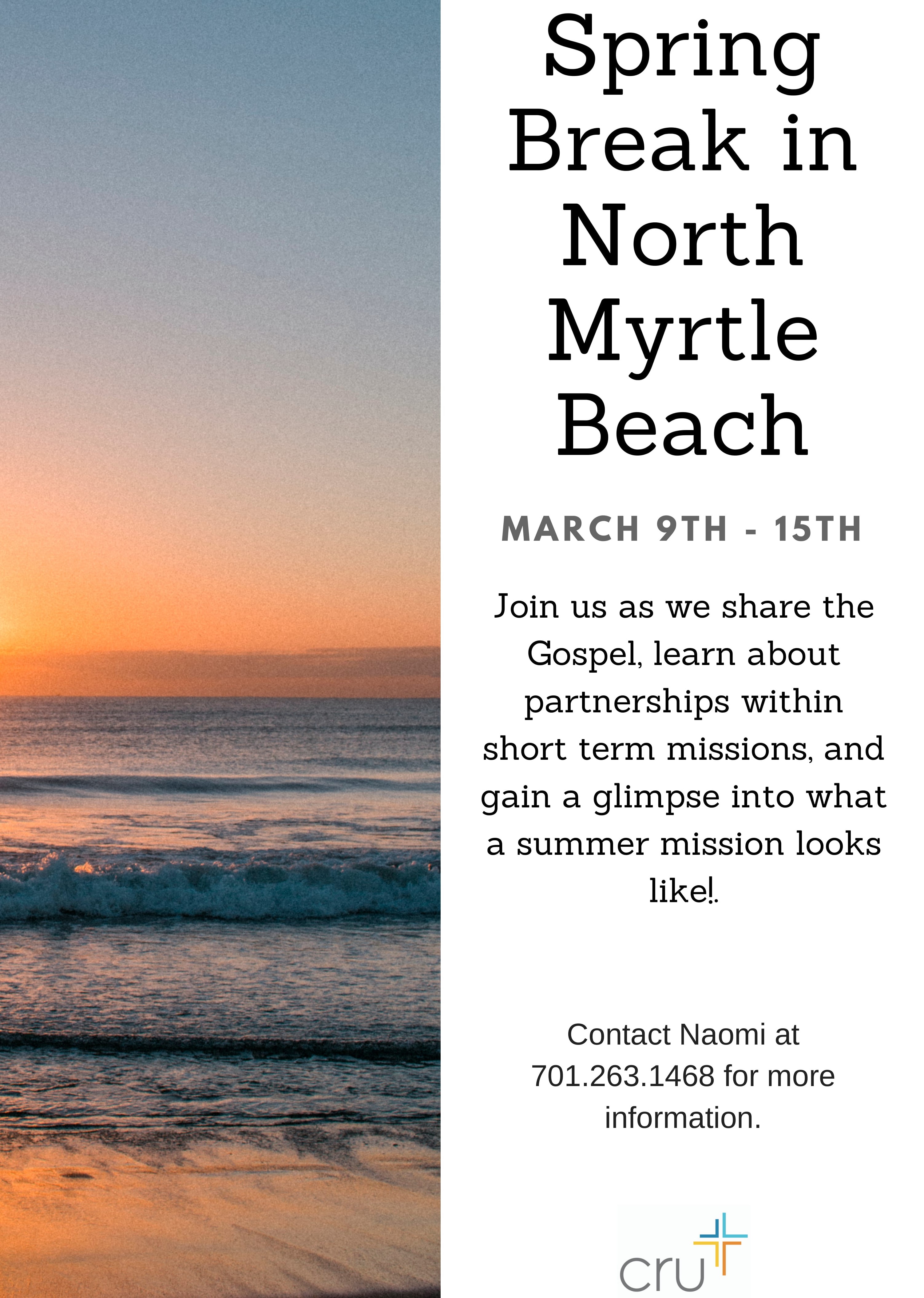 Spring Break with Cru at North Myrtle Beach! (2)-1 Spring Break with Cru at North Myrtle Beach! (2)-1