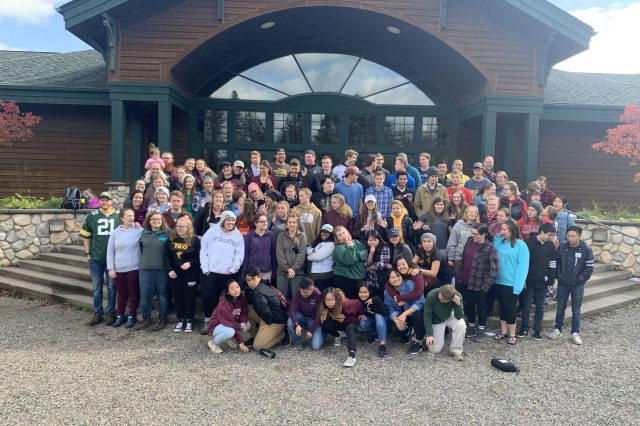 Scholastica Students at Fall Getaway