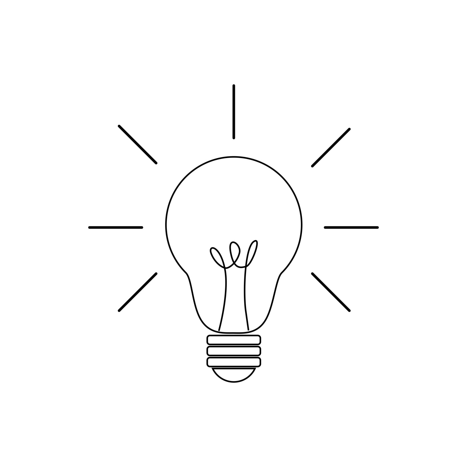 lightbulb vector icon isolated on white background creative thin lightbulb vector icon isolated on white background creative thinking idea concept.