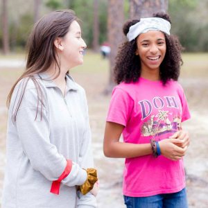 Two High School Students at Camp