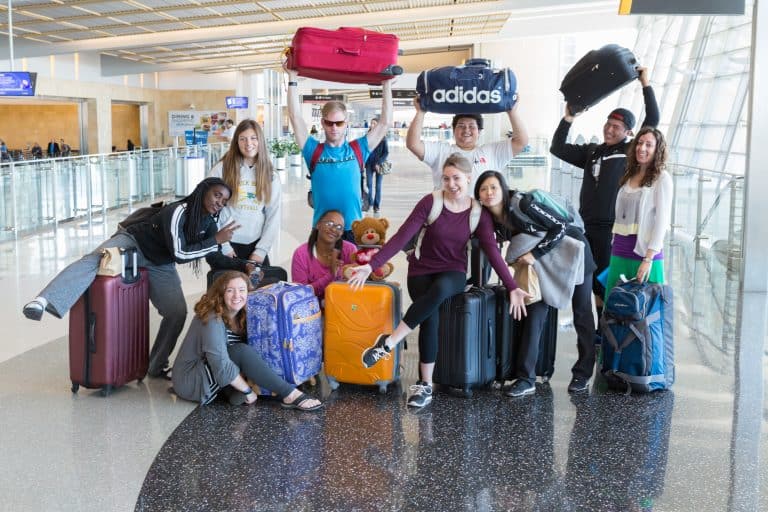 Students at Airport