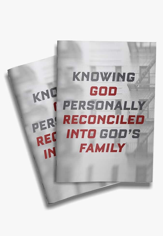 Knowing God Personally - Reconciled into God's Family (pack of 10)