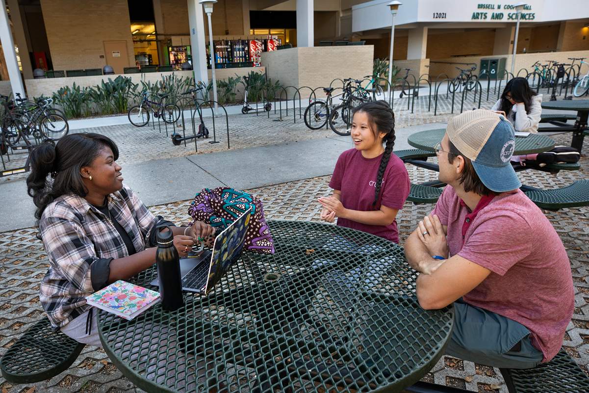 College outdoor table
