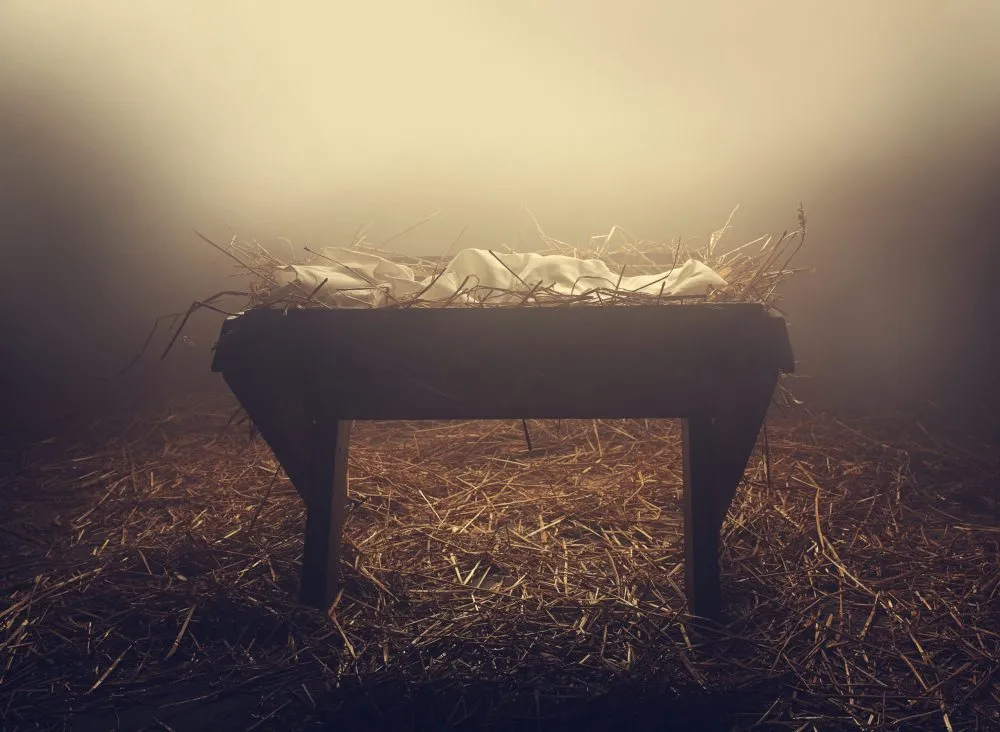 jesus in a manger creative