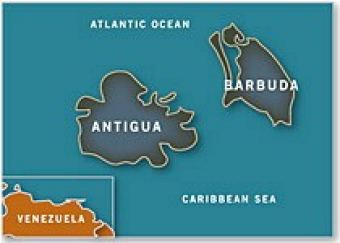 Map of Antigua and Barbuda