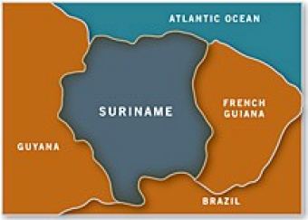 Map of Suriname