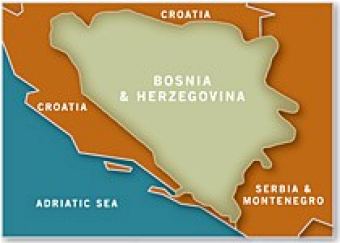 Map of Bosnia and Herzegovina