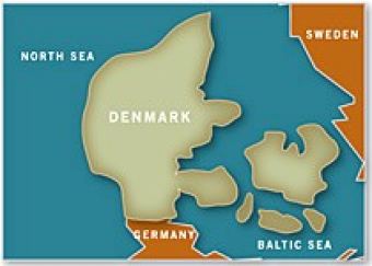 Map of Denmark