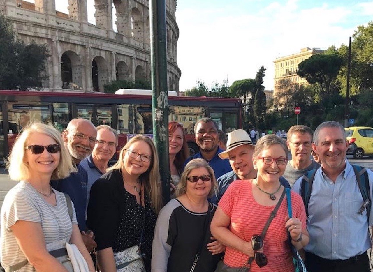 2019 - Day 2 tour group at Colosseo