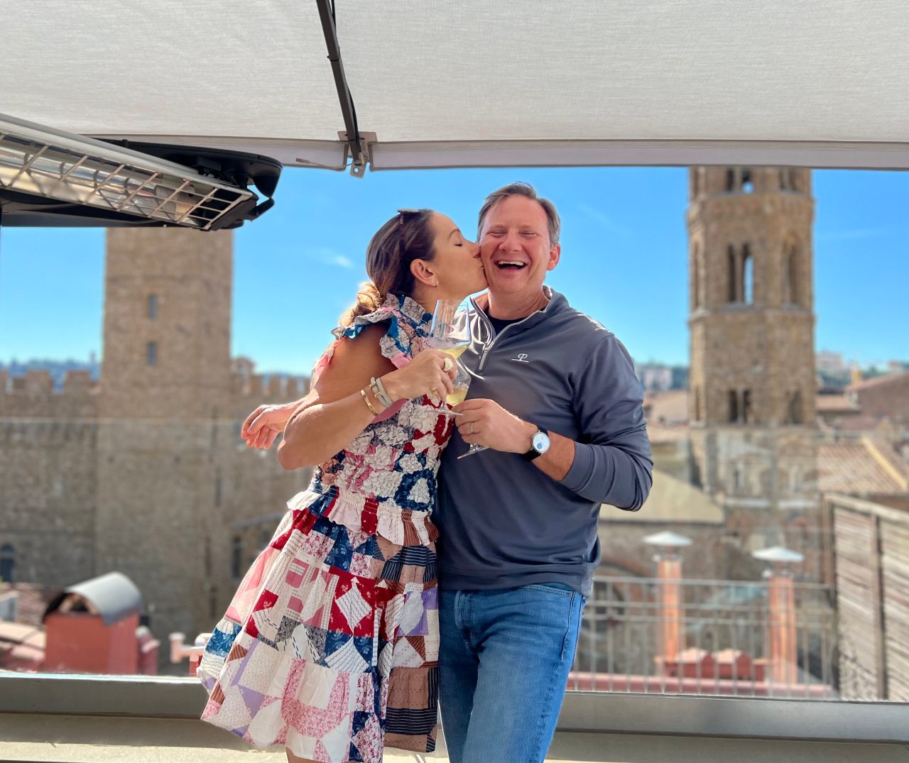 Florence, on a rooftop terrace 